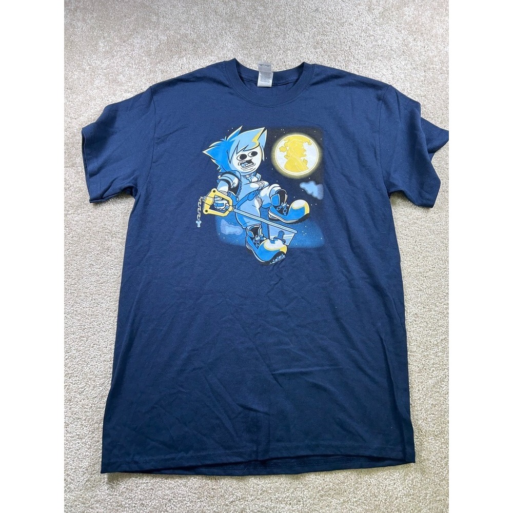 Gildan Mens Size M Blue Graphic Tshirt
